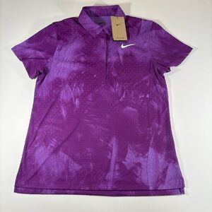 Women’s Nike Golf Victory Dri-Fit Print Polo Shirt Medium New With Tags MSRP $85